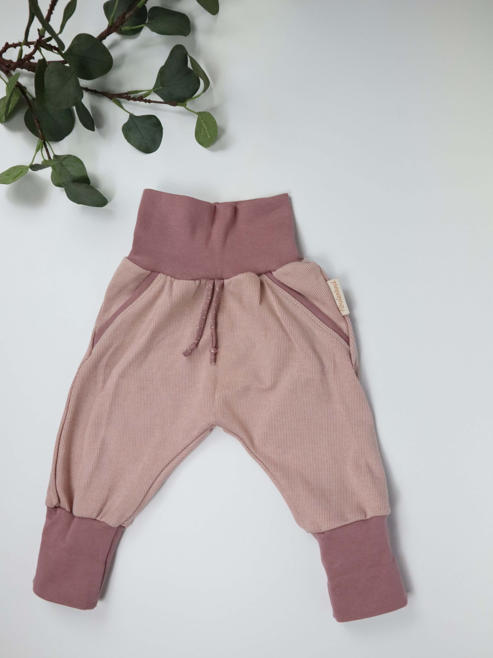 Mitwachshose, Hose, Babyhose, Kinderhose, Mädchenhose, rosa, Hose, lila, altrosa, ripp