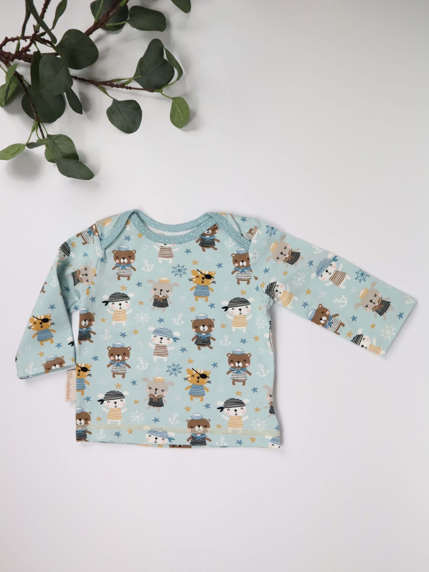 Shirt, blau, Piraten, Jungs, Baby, Handmade, Pirat, Klimperklein,