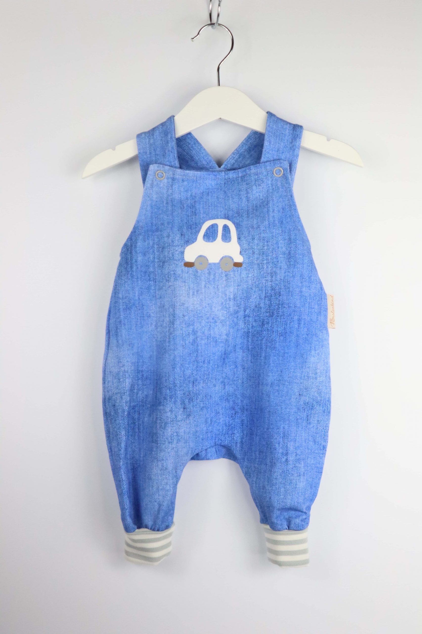 Latzhose, blau, Auto, Babyhose, Jungshose, Kinderhose