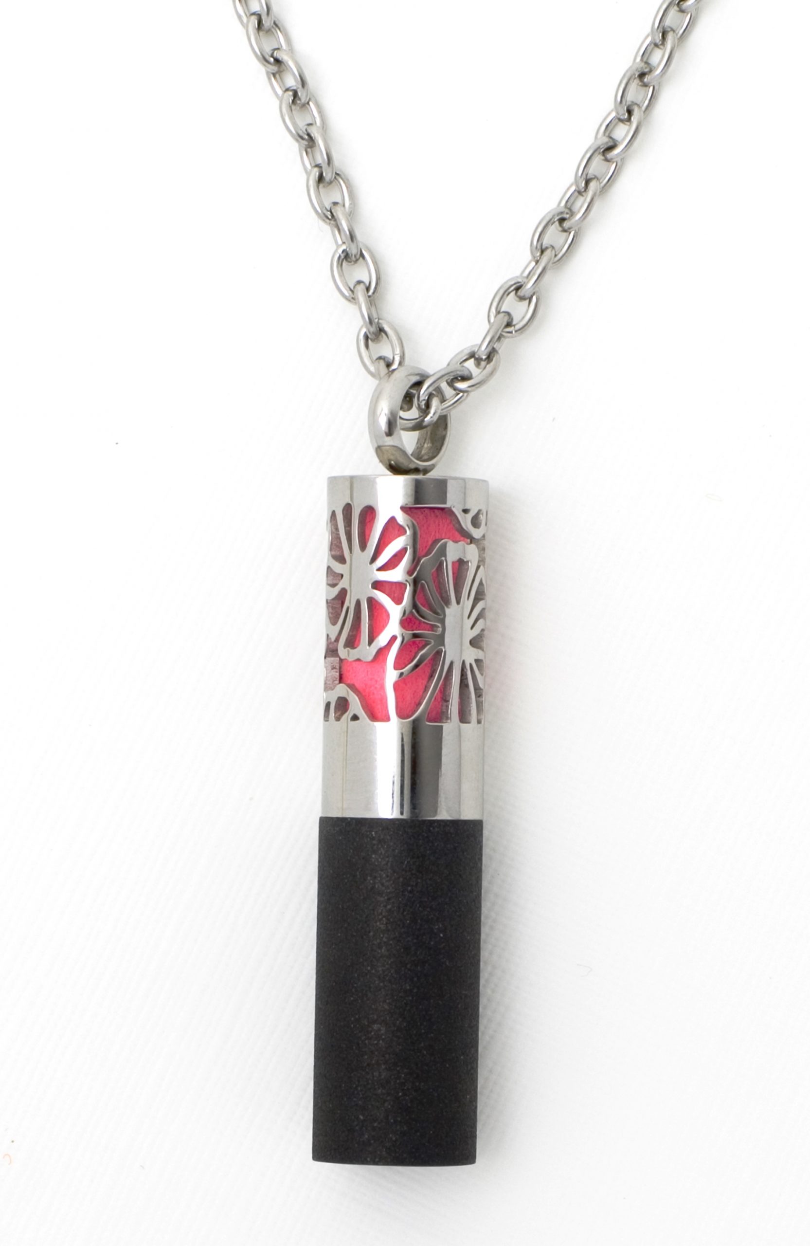 Bottle, Aromabottle, Fläschen, Anhänger, aroma, aromaschmuck, aromatherapie, ätherisches öl, ätherischesöl, duft, edelstahl, essential oil, essentialoil, Halskette, kette, young living, youngliving, silber, duftanhänger, duftschmuck, oillovers, joyofscent, corami