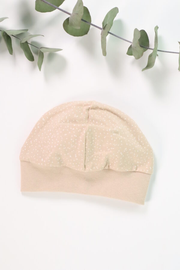 Haube, Baby, Babyhaube, geburt, klein, kind, bündchen, bündchenhaube, bund, bundhaube, hauben, handgenäht, gots, bio, stoff, handgenäht, mädchen, mädel, mädls, beige, hell, natur, junge, boy, jungs