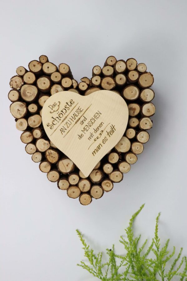 Holz, Herz, Natur, Äste, Heim, Zuhause, Haus, Deko