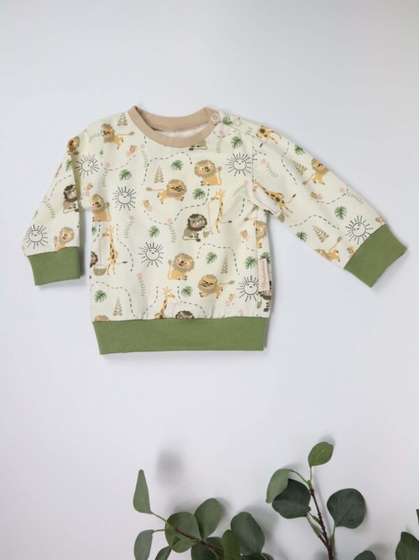 Shirt, Safari, Tiger, Löwe, Sonne, gelb, grün, beige, Jungsshirt, Oberteil, Jungs
