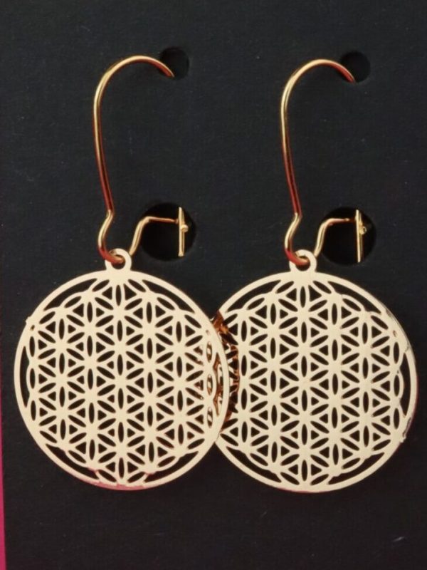 Ohrringe, Ohrhänger, Ohrschmuck, Boho, Bohemian, filigran, Messing, rosegold