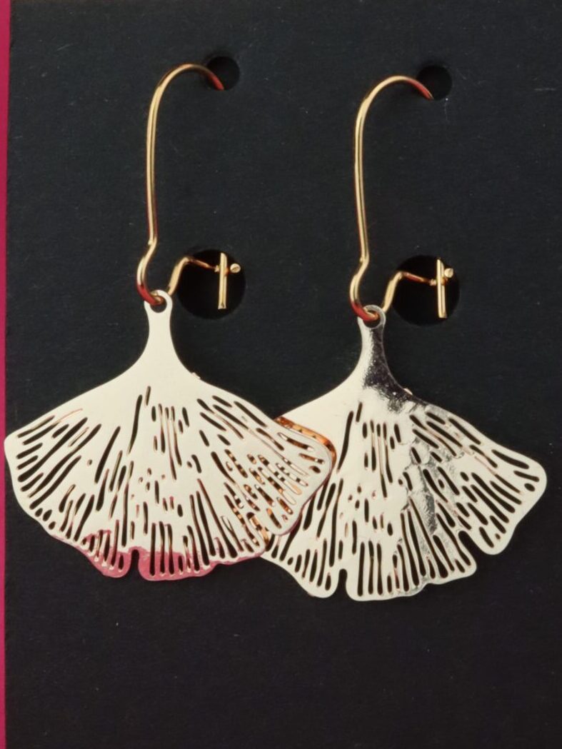 Ohrringe, Ohrhänger, Ohrschmuck, Boho, Bohemian, filigran, Messing, rosegold