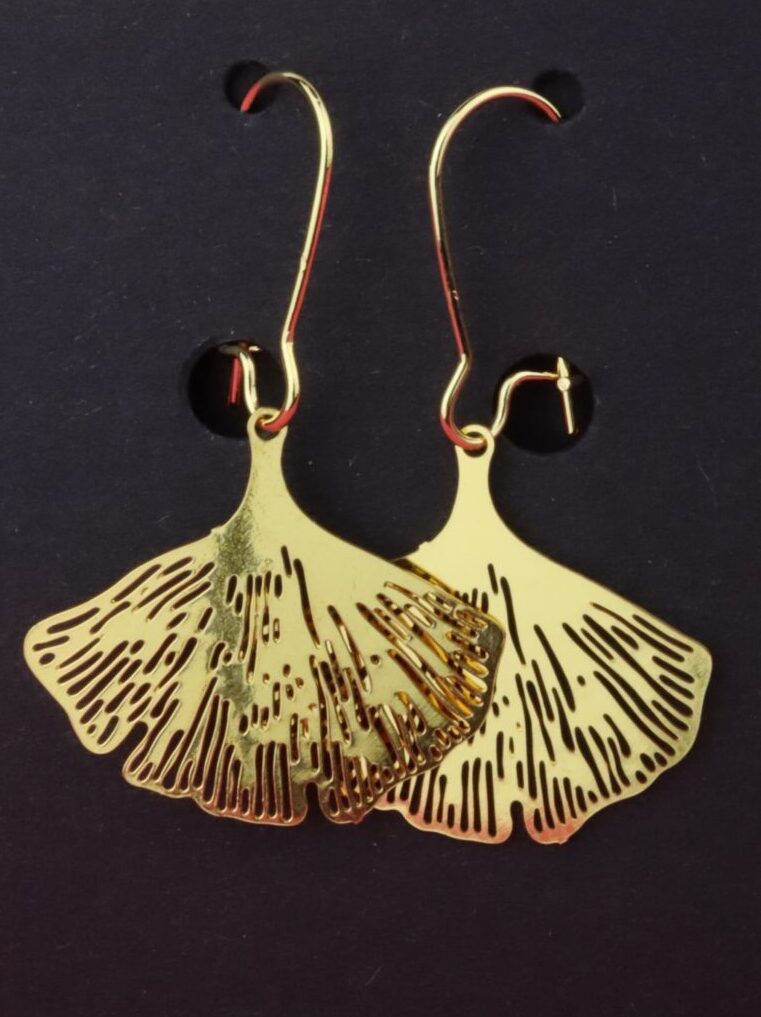 Ohrringe, Ohrhänger, Ohrschmuck, Boho, Bohemian, filigran, Messing, gold