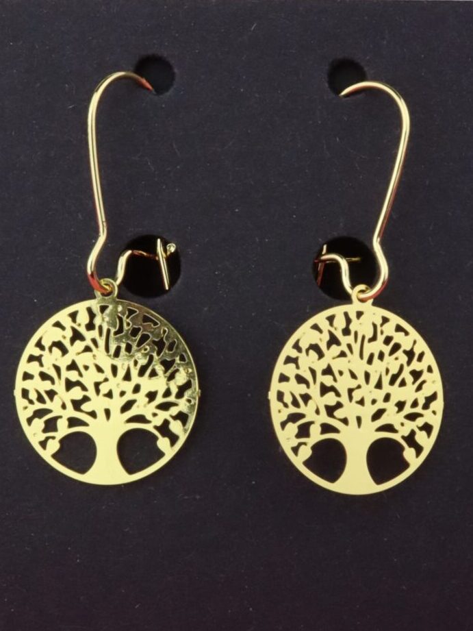 Ohrringe, Ohrhänger, Ohrschmuck, Boho, Bohemian, filigran, Messing, gold