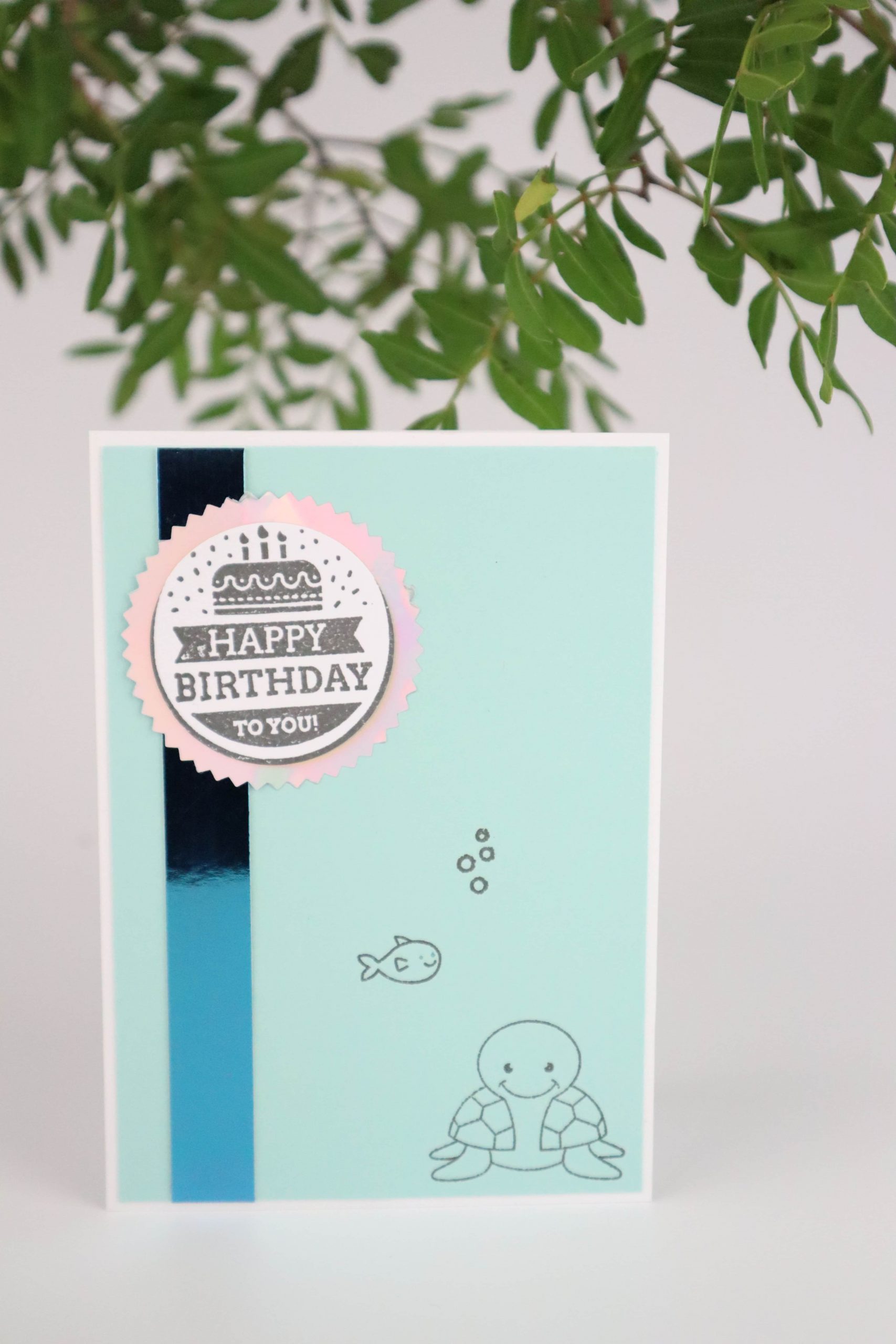 Geburtstag, Schildkröte, Fisch, Geburtstagskarte, Karte, Grußkarte, Papier