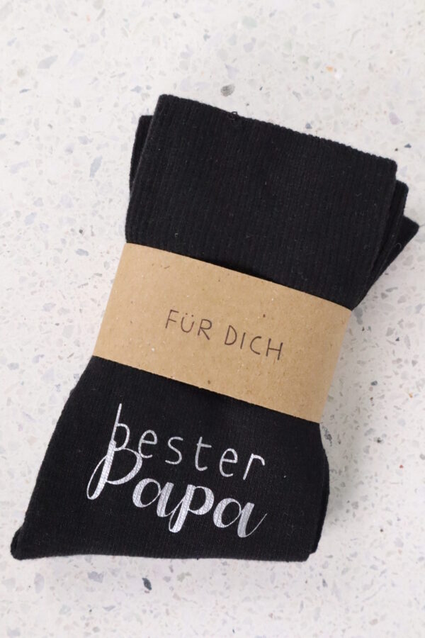 Socken, schwarz, Geschenk, Geschenksbox, Papa, Vatertag, Opa, Freund, Mann, Männergeschenk, Geschenk für Mann, schenken, ehemann, socken, mit spruch, strümpfe, strumof, folie, druck, plott, bester, papa, für, dich, geschenk,