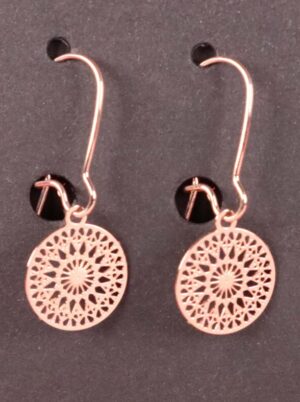 Ohrringe, Ohrhänger, Ohrschmuck, Boho, Bohemian, filigran, Messing, rosegold