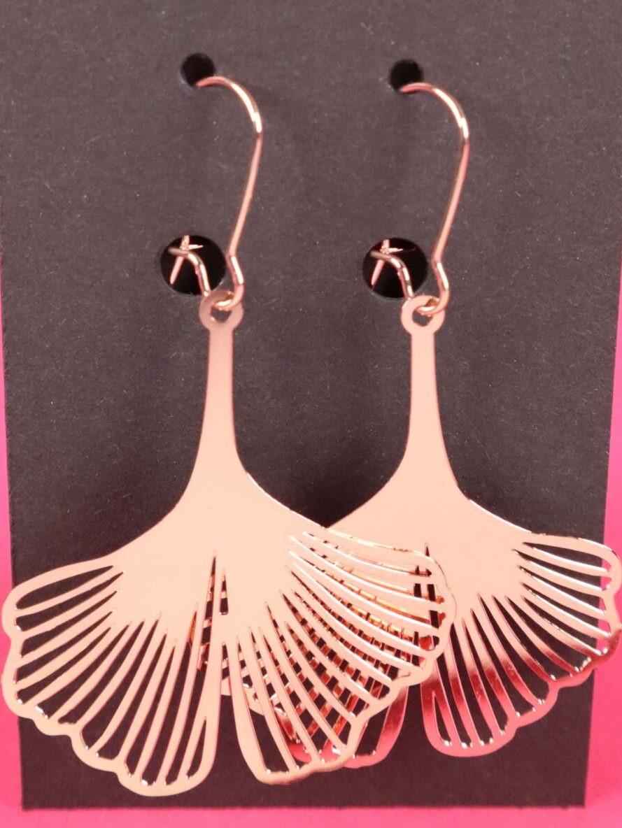 Ohrringe, Ohrhänger, Ohrschmuck, Boho, Bohemian, filigran, Messing, rosegold