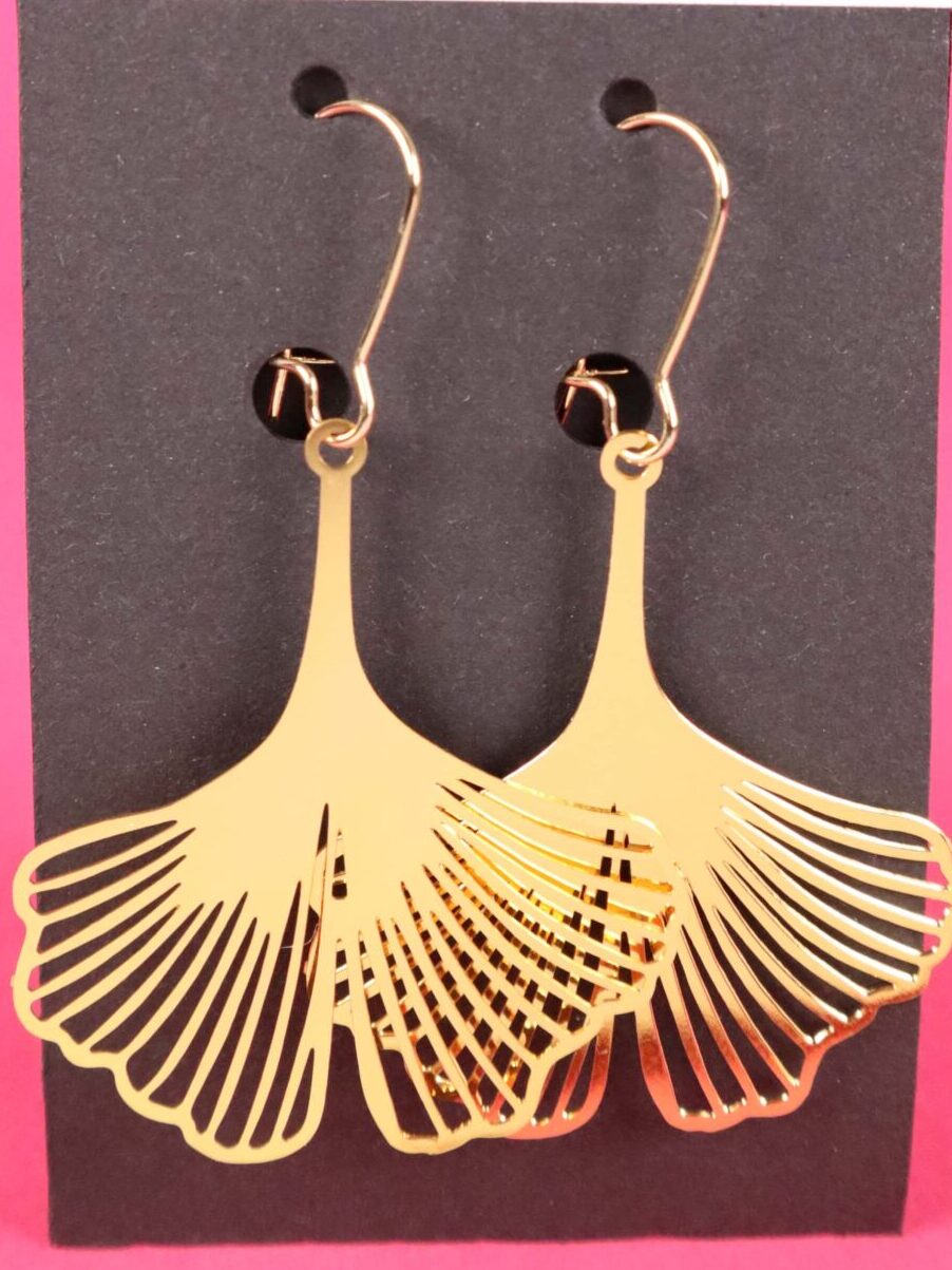 Ohrringe, Ohrhänger, Ohrschmuck, Boho, Bohemian, filigran, Messing, gold