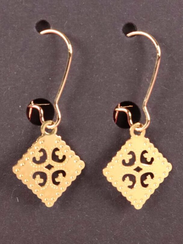 Ohrringe, Ohrhänger, Ohrschmuck, Boho, Bohemian, filigran, Messing, gold