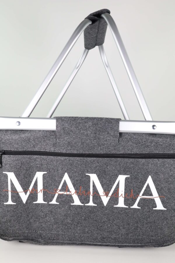 Korb, Filzkorb, Einkaufskorb, einkaufen, shopping, einkaufstasche, filz, tragetasche, körbe, grau, anthrazit, einkaufen, mutter, mom, mama, wir lieben dich, liebe, geschenk, muttertag