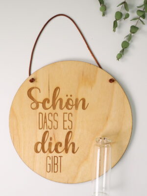 Schild, holzschild, rund, rundes, deko, hänger, hängeschild, holzschild, laser, gelaster, floral, schrift, geschenk, mitbringsel, liebe menschen, kleines geschenk, laserschild, dekohänger, wandhänger, türhänger, türkranz, türdeko, wanddeko, bild, modern, modernes, trend, 2022, vase, kleine vase, schön, dass es dicht gibt, bff, freunde, freundin, schwester, nachbarin, kollegin