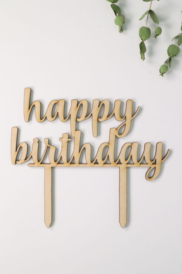 Happy Birthday, alles gute, geburtstag, cake, caketopper, cake-topper, kuche, torte, deko, alles gute zum geburtstag, birthday, holz, schrift, stecker, holzstecker, holzdek, schild, holzschild, dekostecker, dekoschild, geburtstagskind