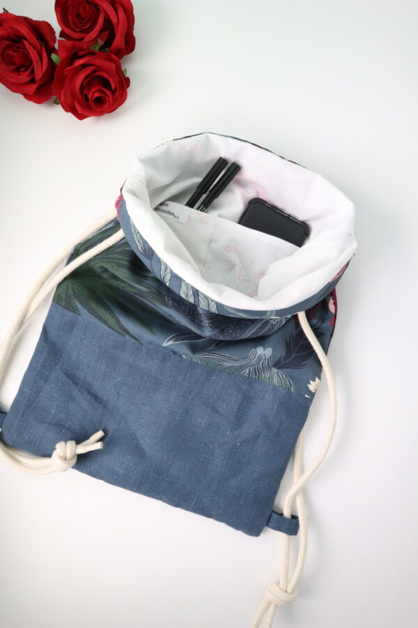 Beutel, Tasche, Beutelrucksack, Rucksackbeutel, Stoffbeutel, Turnbeutel, Turnsack, Turnsackerl, bequem, stoff, textil, upcycling, stofftasche, einkaufstasche, modisch, modern, mode, trend