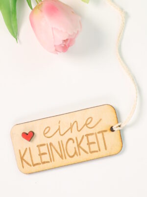 Schild, holz, laser, gelasert, laserstück, anhänger, paket, geschenk, kleinigkeit,