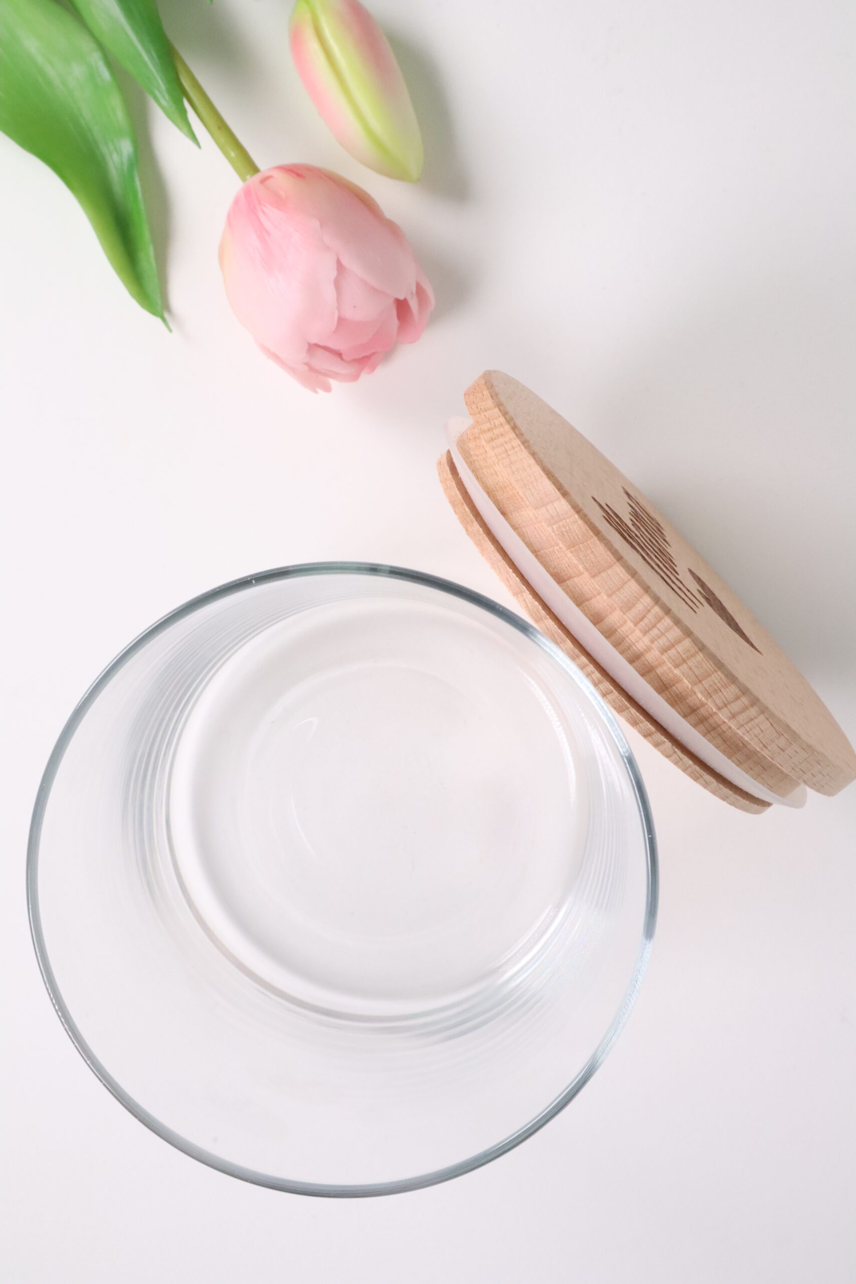 Glas, Vorratsglas, vorrat, dose, glasdose, geschenk, geschenkdose, danke, für dich, keks, kekse, keskdose, aufbewahrung, deckel, verschluss, holz,holzdeckel, laser, lasergravur, gravur, gelasert, spruch,