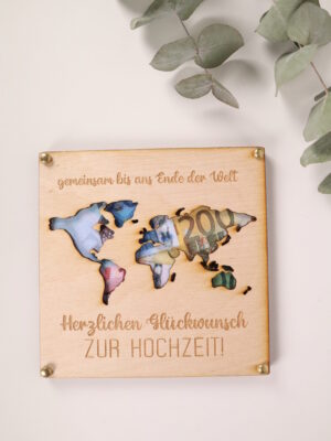 reisen, welt, ans ende der welt, reiselust, gemeinsam, zusammenGeld, Geschenl, Geldgeschenk, Geldverpackung, verpackung, ja, ich, will, hochzeit, geschenk, geld verpacken, gutschein, hochzeitsgeschenk, geschenk, zur hochzeit, liebe, love, marry, heiraten, heirat, heiratsgeschenk, gastgeschenk, holz, herzlichen, glückwunsch