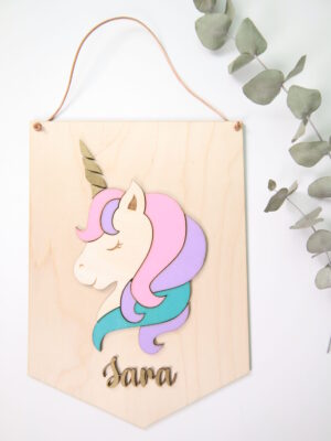 Einhorn, schild, unicorn, deko, zimmerdeko, rosa, lila, blau, zimmerdeko, einhornliebe, kind, kinderzimmer, babyzimmer, handmade, dekoration, modern, trend, holz, laser, deko, trenddeko, dekotrend, cool, löwe