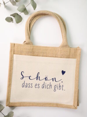 Tasche, Juteatsche, geschenk, geschenkstasche, klein, kleine, kleinigkeit, mitbringsel, geschenkstasche, verpackung, verpacken, nachhaltig, praktisch, jausentasche, jausenbox, kind, mädchen, junge, bub, frau, dame, frauen, freundin, valentinstag, valentinstagsgeschenk, zum, freundin, bff, schön, modern, jute, stoff, baumwolle, tragen, sachen,reintu, ding, sachenrentuding, reintun, tragetasche, einkaufen, einkaufsbegleiter, markttasche, schön, dass, es, dich, gibt, valentin, valentinstag, mich