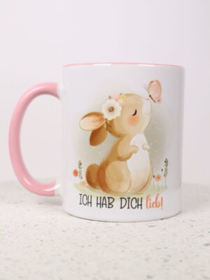 Tasse, kind, kindertasse, kakao, kakaotasse, tee, trinken, baby, geburtstag, lieb, lieblich, motiv, verspielt, getränk, babygeschenk, geburtstag, keramik, keramiktasse, tier, tiere, waldtiere, modern, kids, handgemacht, handgefertigt, handmade, mit. liebe, love, schenken,