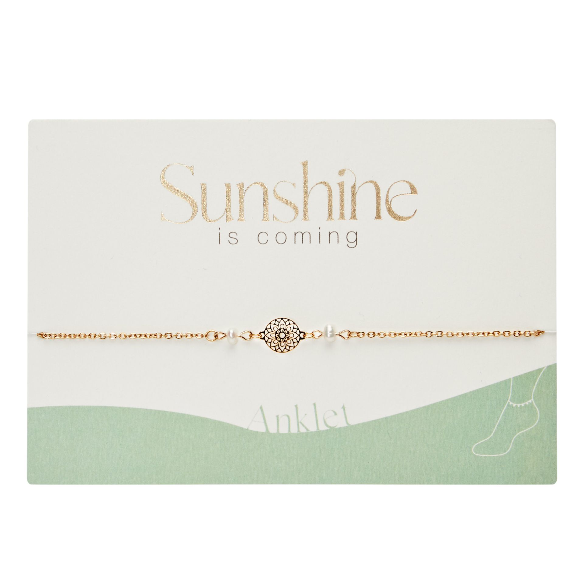 Sunshine, sonne, Sommer, sunshine is coming, Meer, Urlaub, Fußkette, Fußkettchen, Sommer, schmuck, fußschmuck, frau, freundin, beste, bff, kind, geburtstag, schenken, besonders, online, bestellen, preiswert, edelstahl, wasserfest, wasserecht, eferding, einkaufen, oberösterreich, wels, linz, plus, city, firmung, kommunion, erstkommunion, konfirmation, liebevoll, für, dich, schmuck, symbol, süßwasserperle, zuchtperle, mandala, mandala des glücks, glück